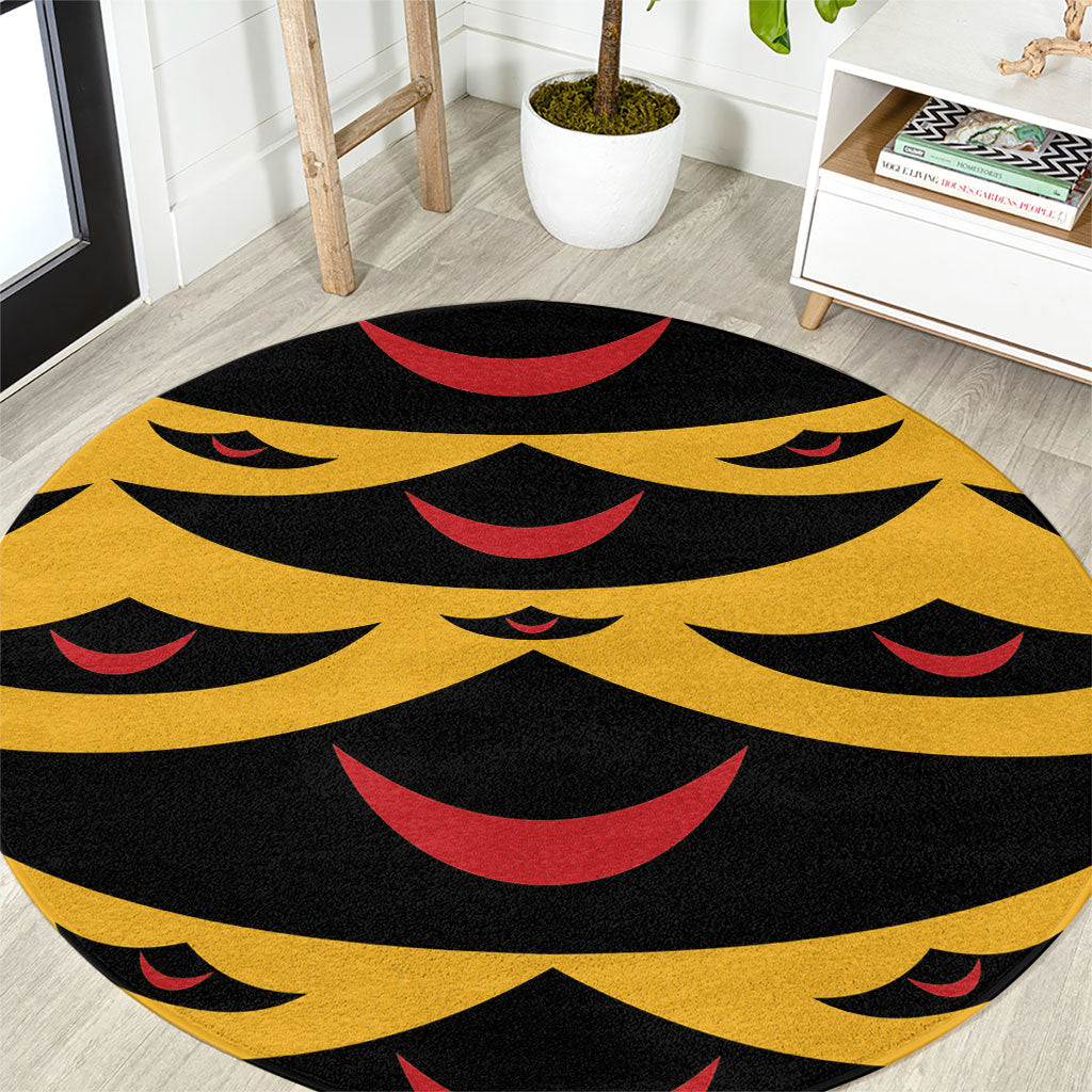 Hawaii Ahu Ula Inspired Round Carpet Yellow Version LT05 Yellow - Polynesian Pride
