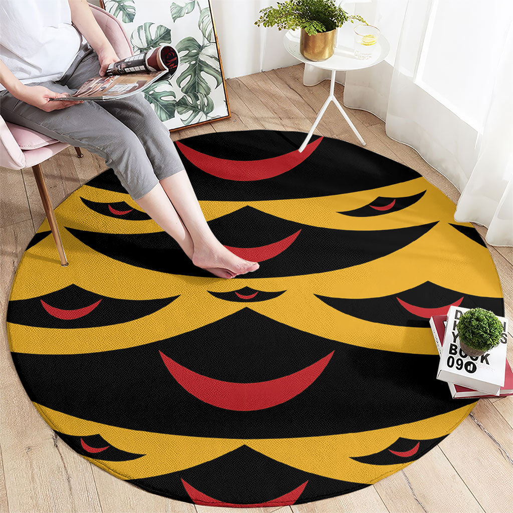 Hawaii Ahu Ula Inspired Round Carpet Yellow Version LT05 - Polynesian Pride
