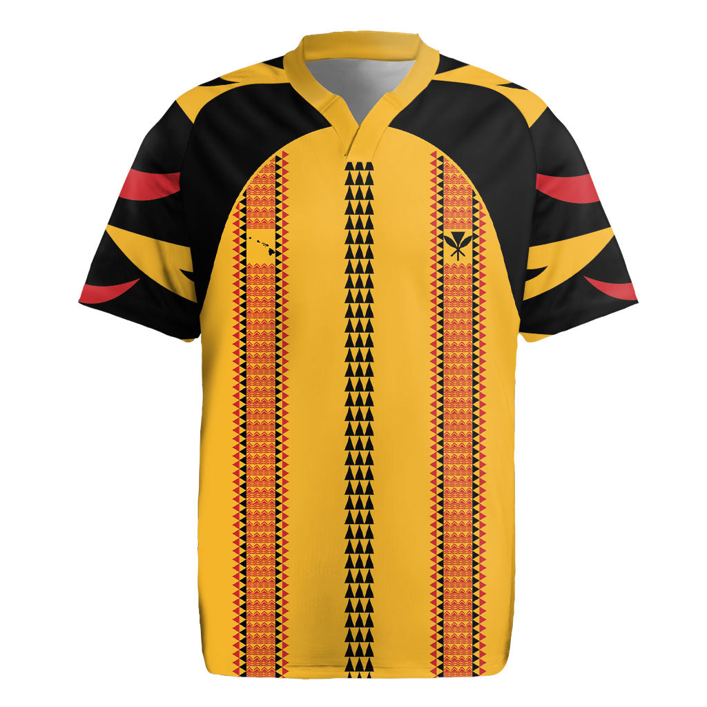 Hawaii Ahu Ula Inspired Rugby Jersey Yellow Version LT05 Yellow - Polynesian Pride