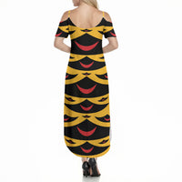 Hawaii Ahu Ula Inspired Summer Maxi Dress Yellow Version LT05 - Polynesian Pride