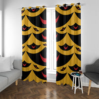 Hawaii Ahu Ula Inspired Window Curtain Yellow Version LT05 With Grommets Yellow - Polynesian Pride