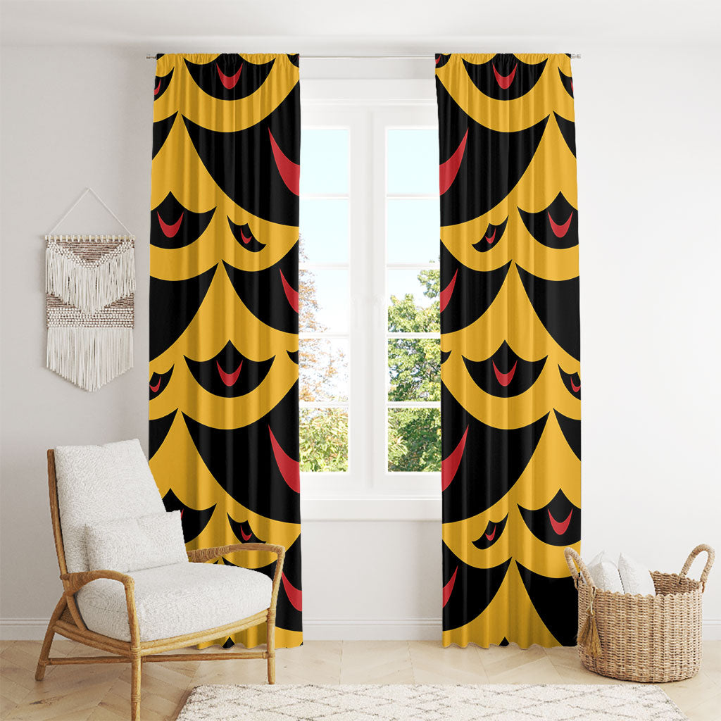 Hawaii Ahu Ula Inspired Window Curtain Yellow Version LT05 - Polynesian Pride