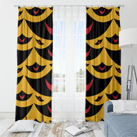 Hawaii Ahu Ula Inspired Window Curtain Yellow Version LT05 - Polynesian Pride