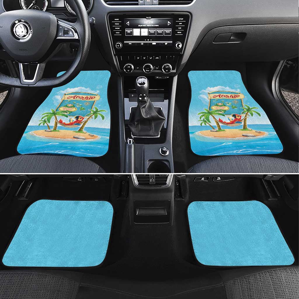 Aloha Hawaii Car Mats Funny Macaw Parrot Tropical Vibe