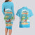 Aloha Hawaii Couples Matching Long Sleeve Bodycon Dress and Hawaiian Shirt Funny Macaw Parrot Tropical Vibe