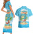 Aloha Hawaii Couples Matching Short Sleeve Bodycon Dress and Hawaiian Shirt Funny Macaw Parrot Tropical Vibe