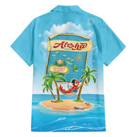 Aloha Hawaii Family Matching Off The Shoulder Long Sleeve Dress and Hawaiian Shirt Funny Macaw Parrot Tropical Vibe