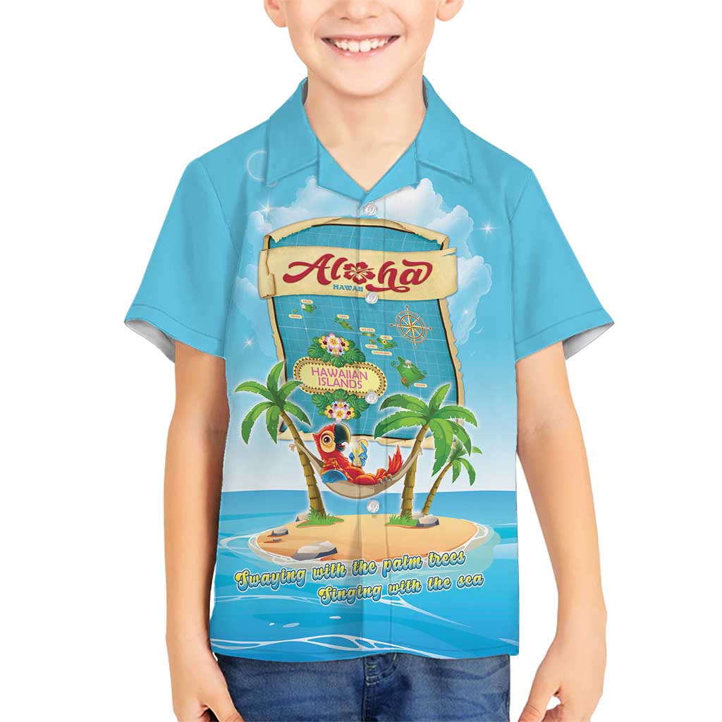 Aloha Hawaii Family Matching Puletasi and Hawaiian Shirt Funny Macaw Parrot Tropical Vibe