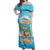 Aloha Hawaii Off Shoulder Maxi Dress Funny Macaw Parrot Tropical Vibe