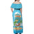 Aloha Hawaii Off Shoulder Maxi Dress Funny Macaw Parrot Tropical Vibe