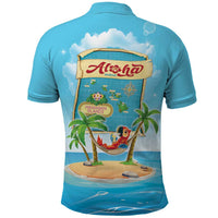 Aloha Hawaii Polo Shirt Funny Macaw Parrot Tropical Vibe