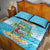 Aloha Hawaii Quilt Bed Set Funny Macaw Parrot Tropical Vibe