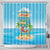 Aloha Hawaii Shower Curtain Funny Macaw Parrot Tropical Vibe