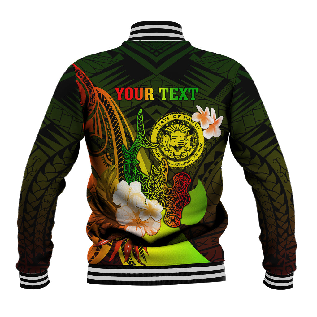Personalised Hawaii State Motto Baseball Jacket Hawaiian Tribal Reggae Hammerhead Shark LT05 - Polynesian Pride