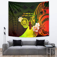 Hawaii State Motto Tapestry Hawaiian Tribal Reggae Hammerhead Shark LT05 - Polynesian Pride