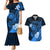 Personalised Hawaii State Motto Couples Matching Mermaid Dress and Hawaiian Shirt Hawaiian Tribal Blue Hammerhead Shark LT05 Blue - Polynesian Pride