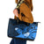 Hawaii State Motto Leather Tote Bag Hawaiian Tribal Blue Hammerhead Shark LT05 Blue - Polynesian Pride