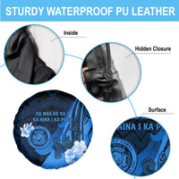 Hawaii State Motto Spare Tire Cover Hawaiian Tribal Blue Hammerhead Shark LT05 - Polynesian Pride