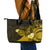 Hawaii State Motto Leather Tote Bag Hawaiian Tribal Gold Hammerhead Shark LT05 - Polynesian Pride