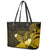 Hawaii State Motto Leather Tote Bag Hawaiian Tribal Gold Hammerhead Shark LT05 - Polynesian Pride