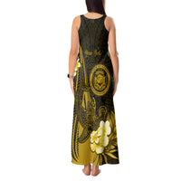 Personalised Hawaii State Motto Tank Maxi Dress Hawaiian Tribal Gold Hammerhead Shark LT05 - Polynesian Pride