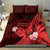 Hawaii State Motto Bedding Set Hawaiian Tribal Red Hammerhead Shark LT05 - Polynesian Pride