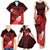 Personalised Hawaii State Motto Family Matching Tank Maxi Dress and Hawaiian Shirt Hawaiian Tribal Red Hammerhead Shark LT05 - Polynesian Pride