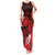 Personalised Hawaii State Motto Family Matching Tank Maxi Dress and Hawaiian Shirt Hawaiian Tribal Red Hammerhead Shark LT05 Mom's Dress Red - Polynesian Pride