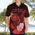 Personalised Hawaii State Motto Hawaiian Shirt Hawaiian Tribal Red Hammerhead Shark LT05 - Polynesian Pride