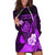 Personalised Hawaii State Motto Hoodie Dress Hawaiian Tribal Purple Hammerhead Shark LT05 Purple - Polynesian Pride