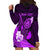 Personalised Hawaii State Motto Hoodie Dress Hawaiian Tribal Purple Hammerhead Shark LT05 - Polynesian Pride