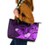 Hawaii State Motto Leather Tote Bag Hawaiian Tribal Purple Hammerhead Shark LT05 Purple - Polynesian Pride