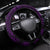 Hawaii State Motto Steering Wheel Cover Hawaiian Tribal Purple Hammerhead Shark LT05 Universal Fit Purple - Polynesian Pride