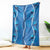 Hawaii Maile Lei Blanket With Blue Monstera Pattern