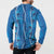 Hawaii Maile Lei Button Sweatshirt With Blue Monstera Pattern