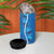 Hawaii Maile Lei 4 in 1 Can Cooler Tumbler With Blue Monstera Pattern