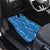 Hawaii Maile Lei Car Mats With Blue Monstera Pattern