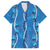 Hawaii Maile Lei Family Matching Short Sleeve Bodycon Dress and Hawaiian Shirt With Blue Monstera Pattern