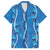 Hawaii Maile Lei Family Matching Tank Maxi Dress and Hawaiian Shirt With Blue Monstera Pattern