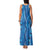 Hawaii Maile Lei Family Matching Tank Maxi Dress and Hawaiian Shirt With Blue Monstera Pattern