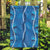 Hawaii Maile Lei Garden Flag With Blue Monstera Pattern