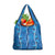 Hawaii Maile Lei Grocery Bag With Blue Monstera Pattern