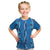 Hawaii Maile Lei Kid T Shirt With Blue Monstera Pattern