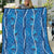 Hawaii Maile Lei Quilt With Blue Monstera Pattern