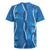 Hawaii Maile Lei Rugby Jersey With Blue Monstera Pattern