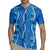 Hawaii Maile Lei Rugby Jersey With Blue Monstera Pattern