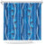 Hawaii Maile Lei Shower Curtain With Blue Monstera Pattern