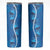 Hawaii Maile Lei Skinny Tumbler With Blue Monstera Pattern