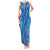 Hawaii Maile Lei Tank Maxi Dress With Blue Monstera Pattern