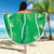 Hawaii Maile Lei Beach Blanket With Green Monstera Pattern